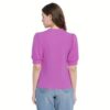 Seasons Women Purple Solid  High Neck Top - Image 2