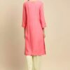 Classy Pink Women Rayon Straight Kurti - Image 3