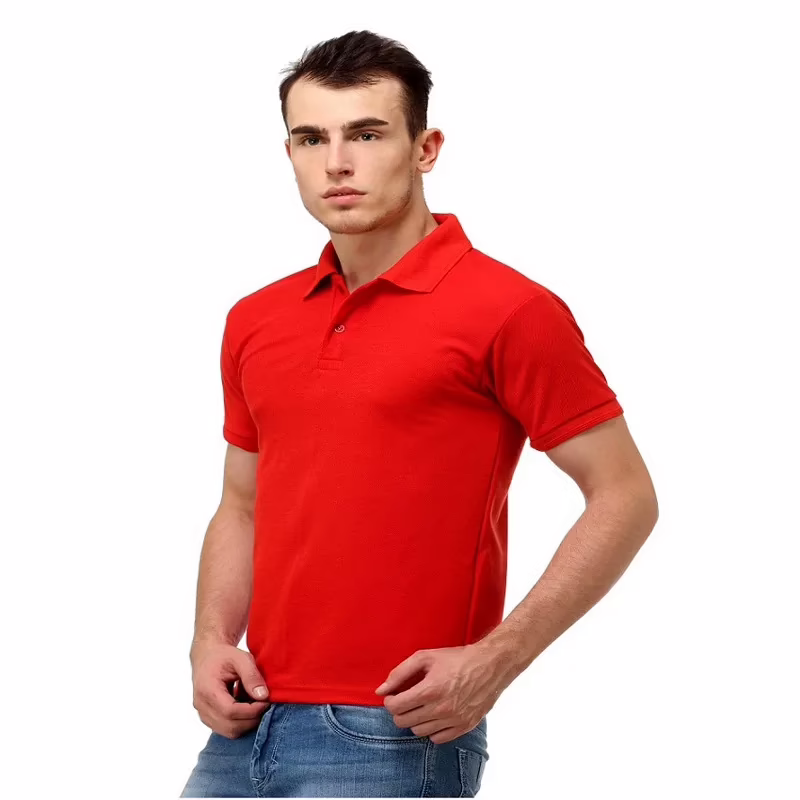 Season Combo Of Blue And Red Polo Neck T Shirt - Image 3