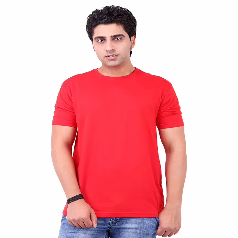 Season Superlative Theory Red Cotton Half Sleeves Round Neck T-shirt