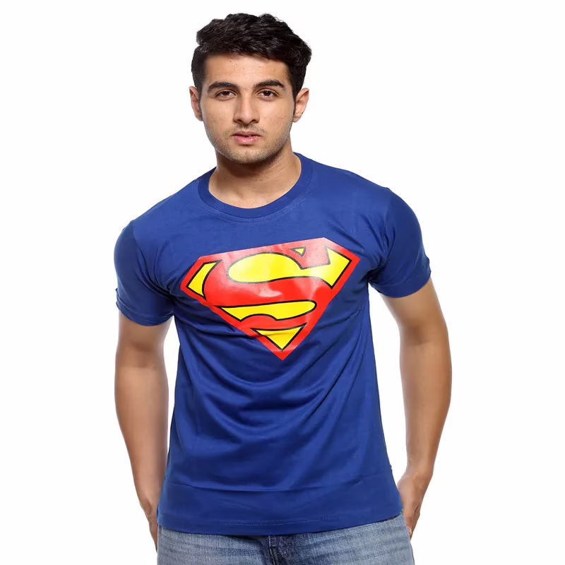 Season Attitude Blue Cotton T Shirt