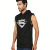 Season Sayitloud Black Cotton Manofsteel Hooded T Shirt - Image 5