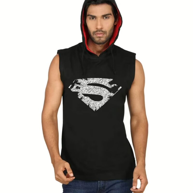 Season Sayitloud Black Cotton Manofsteel Hooded T Shirt