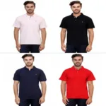Season Men's Cotton Polo T-shirt - Set of 4