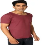 Season Solid Men's Scoop Neck Maroon T-Shirt