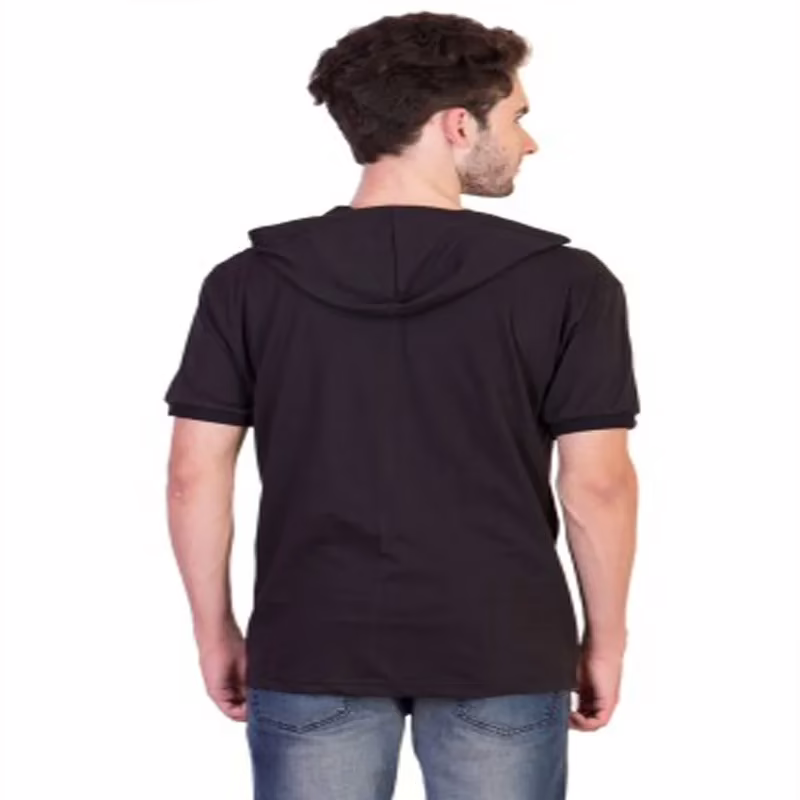 Season KeepSake Solid Men's Hooded Black, Red T-Shirt - Image 3