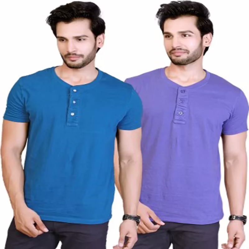 Season Men's Henley Multicolor T-Shirt