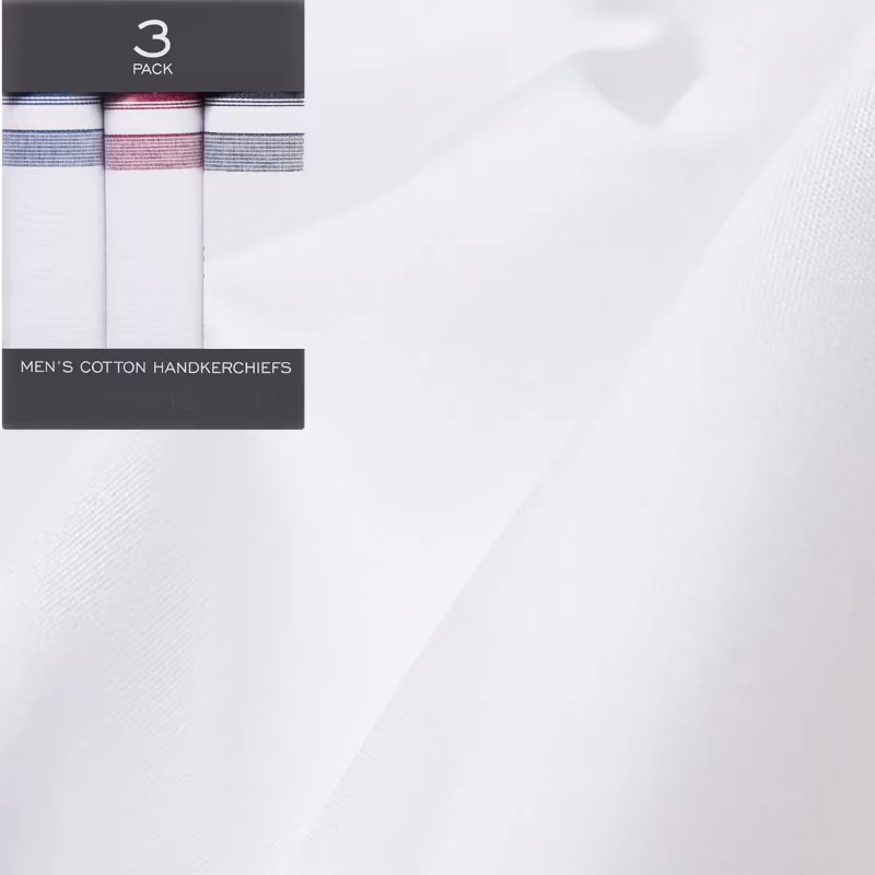 Raymond Men Poly Blended Shirt Fabric White Free Handkerchief