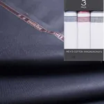 Raymond Men Poly Blended Trouser Fabric Blue Free Handkerchief