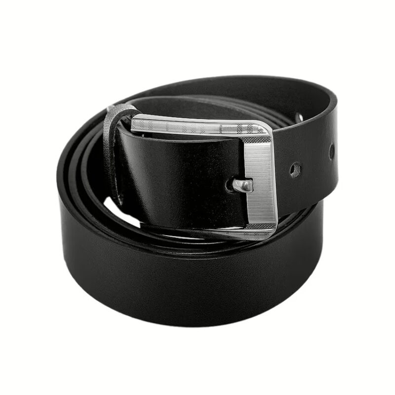 Black Stylish Genuine Leather Belt For Men