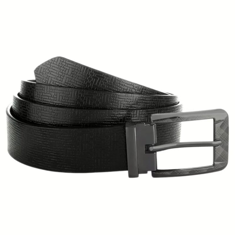 Black Leather Belt for Men