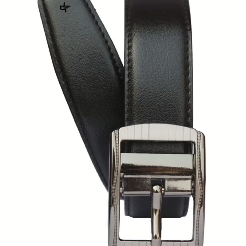 Fashion Black Leather Formal Belt