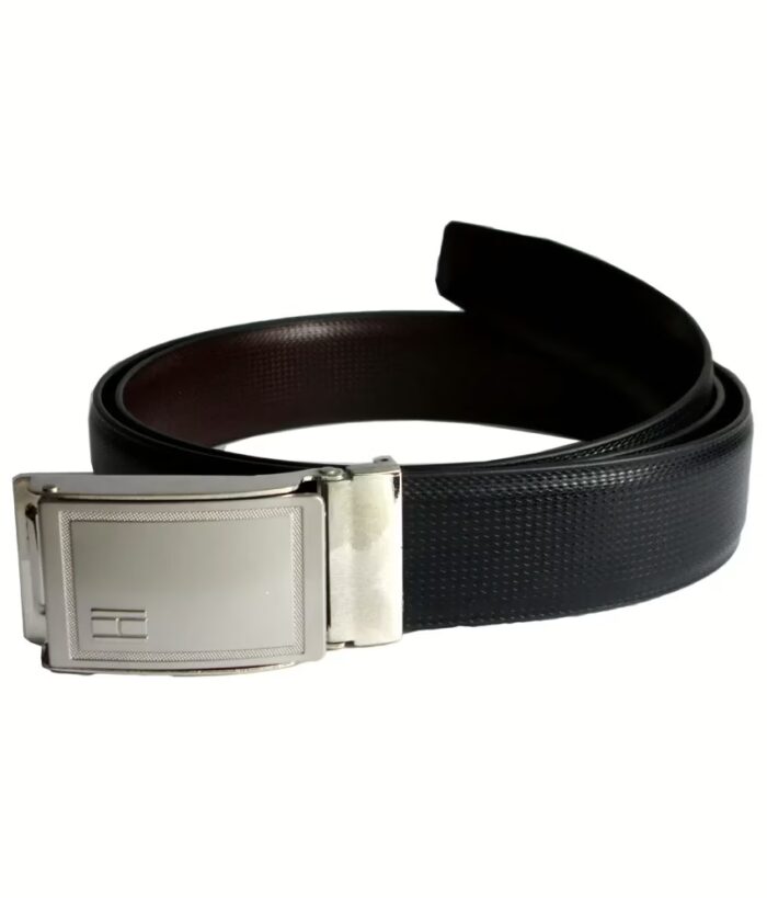 Black Autolock Buckle Leather Belt
