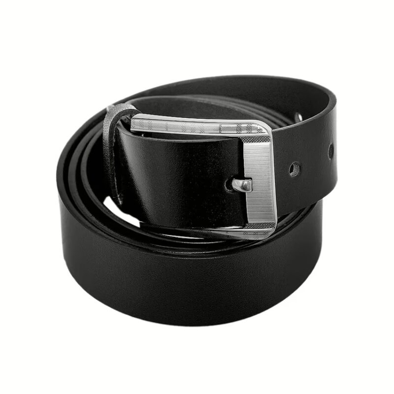 Black Stylish Genuine Leather Belt For Men