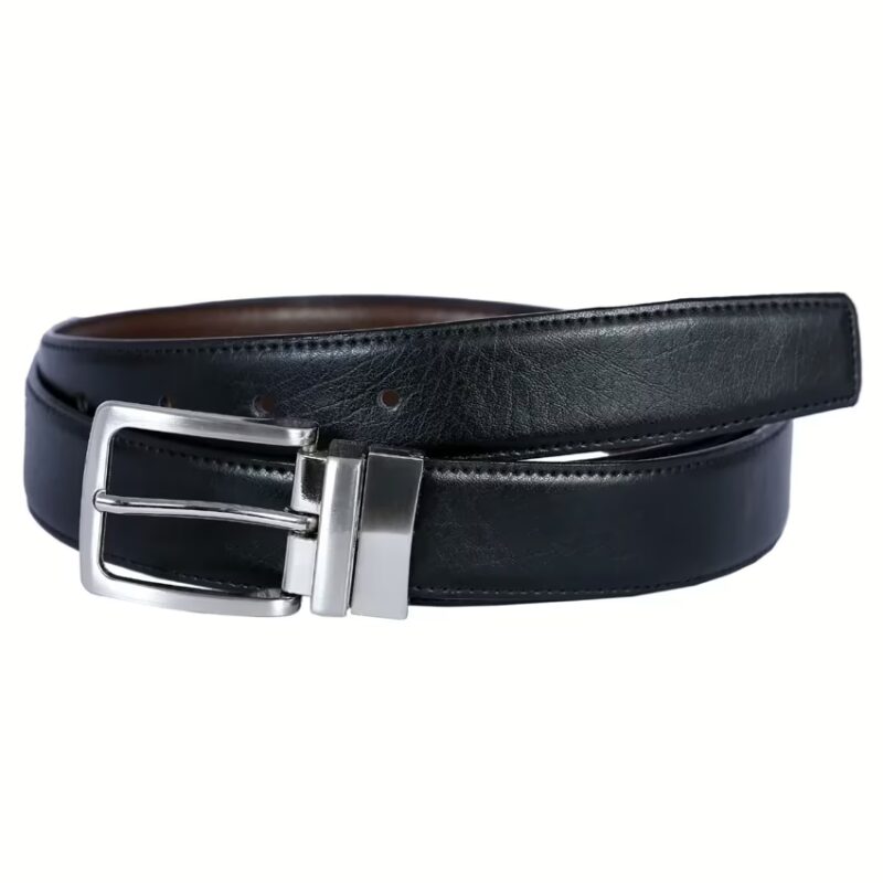 Collection Black Leather Formal Belt For Men