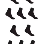 Black Casual Ankle Length Socks 10 Pair