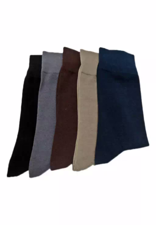 Plain Basic Colors Full Length Socks - Pack Of 5 - Image 2