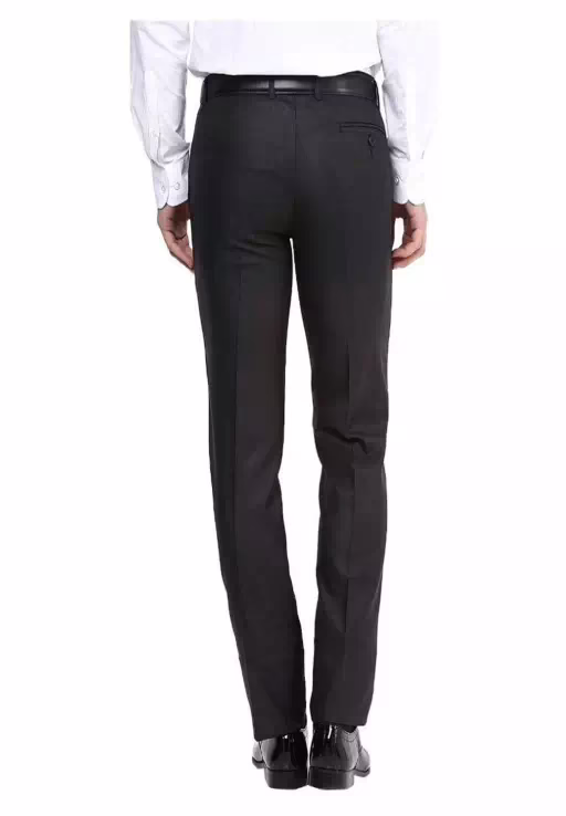 Livster Black Regular Fit Pleated Trousers - Image 2