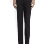 Black Regular Flat Trouser
