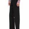 Seasons Black Solid Regular Fit Trouser - Image 3
