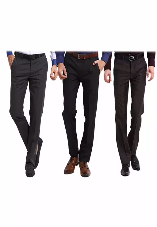 Seasons Black Formal Trouser Pack Of 3