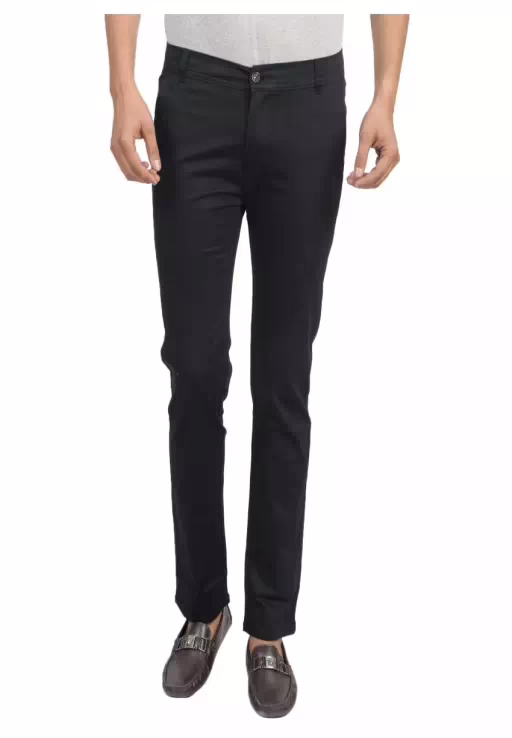 Black Slim Fit Trouser Free Belt - Image 4