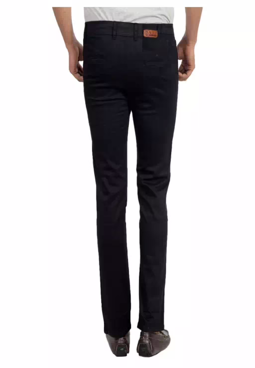 Black Slim Fit Trouser Free Belt - Image 3