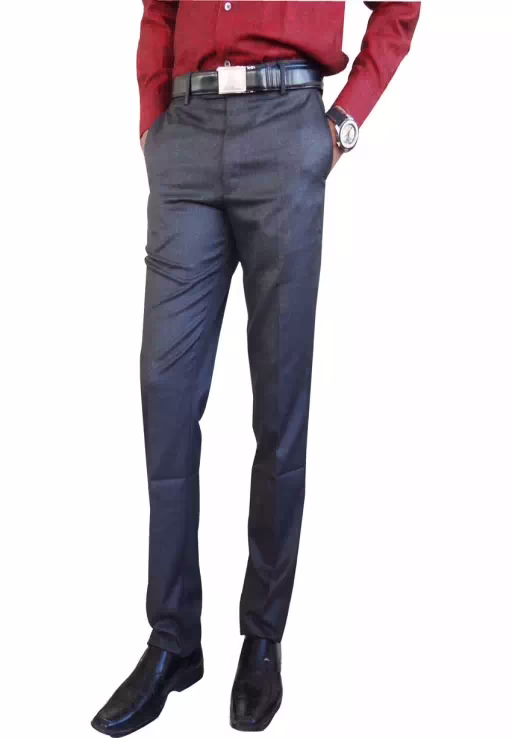 Seasons Black Slim Fit Formal Trouser