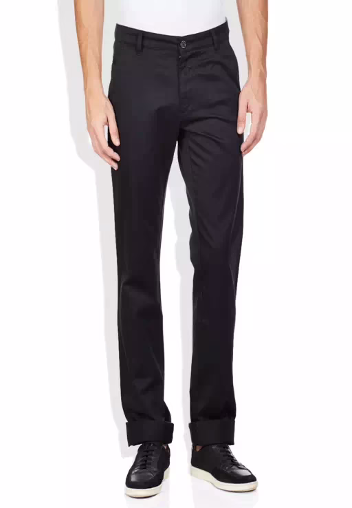 Black Regular Fit Trousers