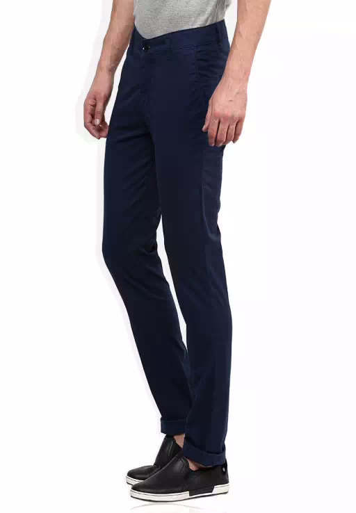 Seasons Navy Blue Solid Trouser - Image 4