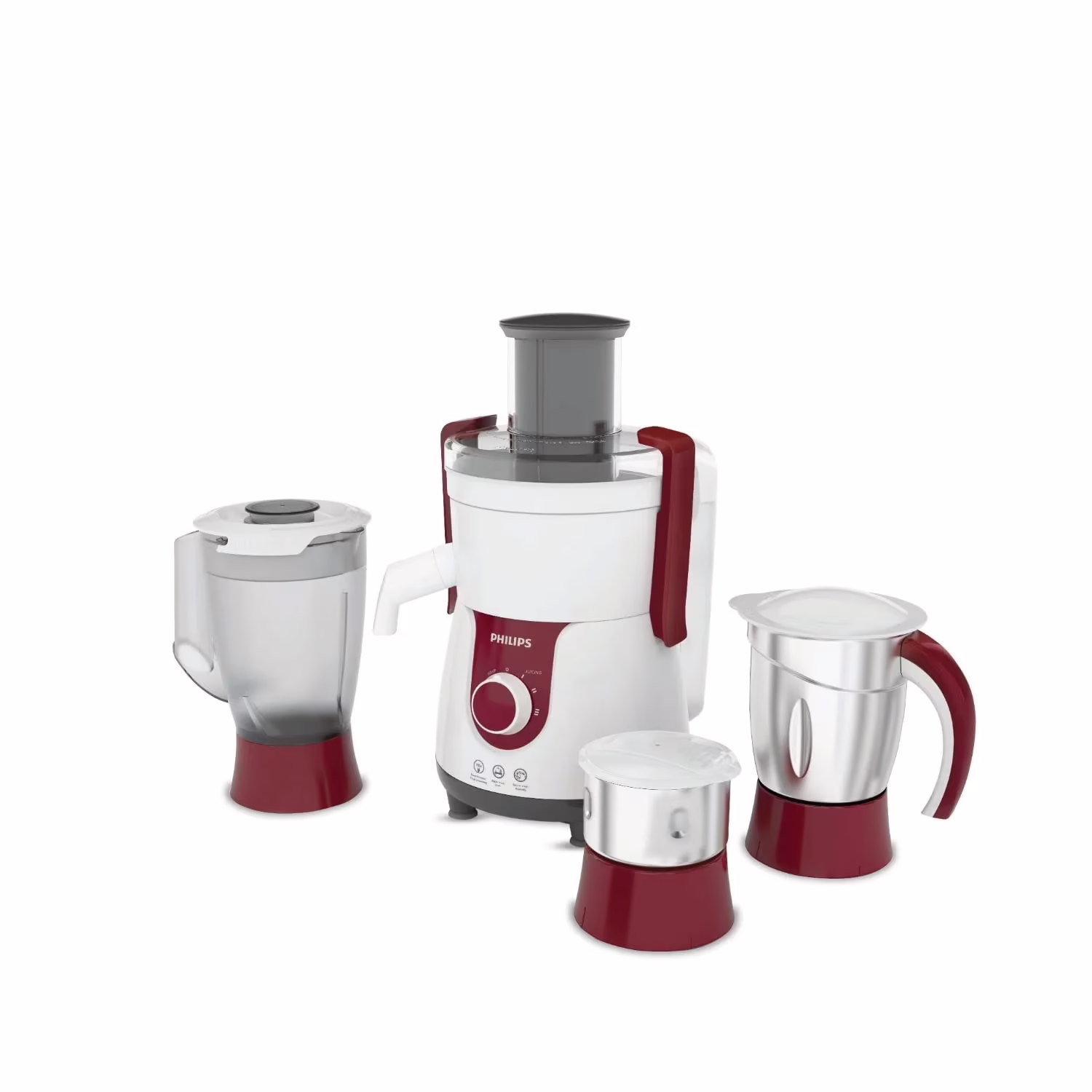 Philips by philips HL7715/00 HL 7715 700 W Juicer Mixer Grinder (3 Jars, Red)