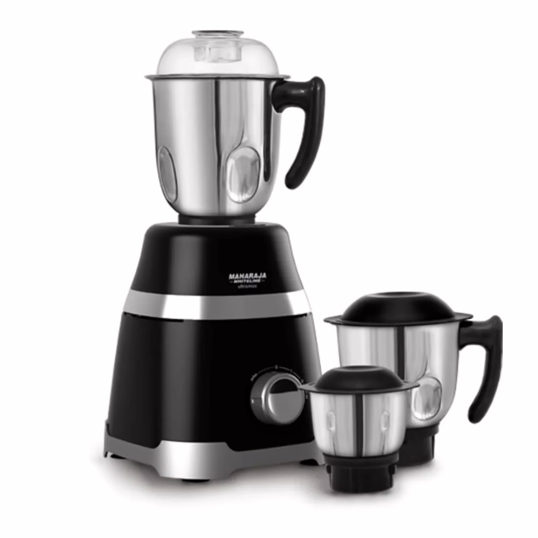 Maharaja Whiteline MX-220 Ultramax HD 1000 W Mixer Grinder (3 Jars, Black, Silver)