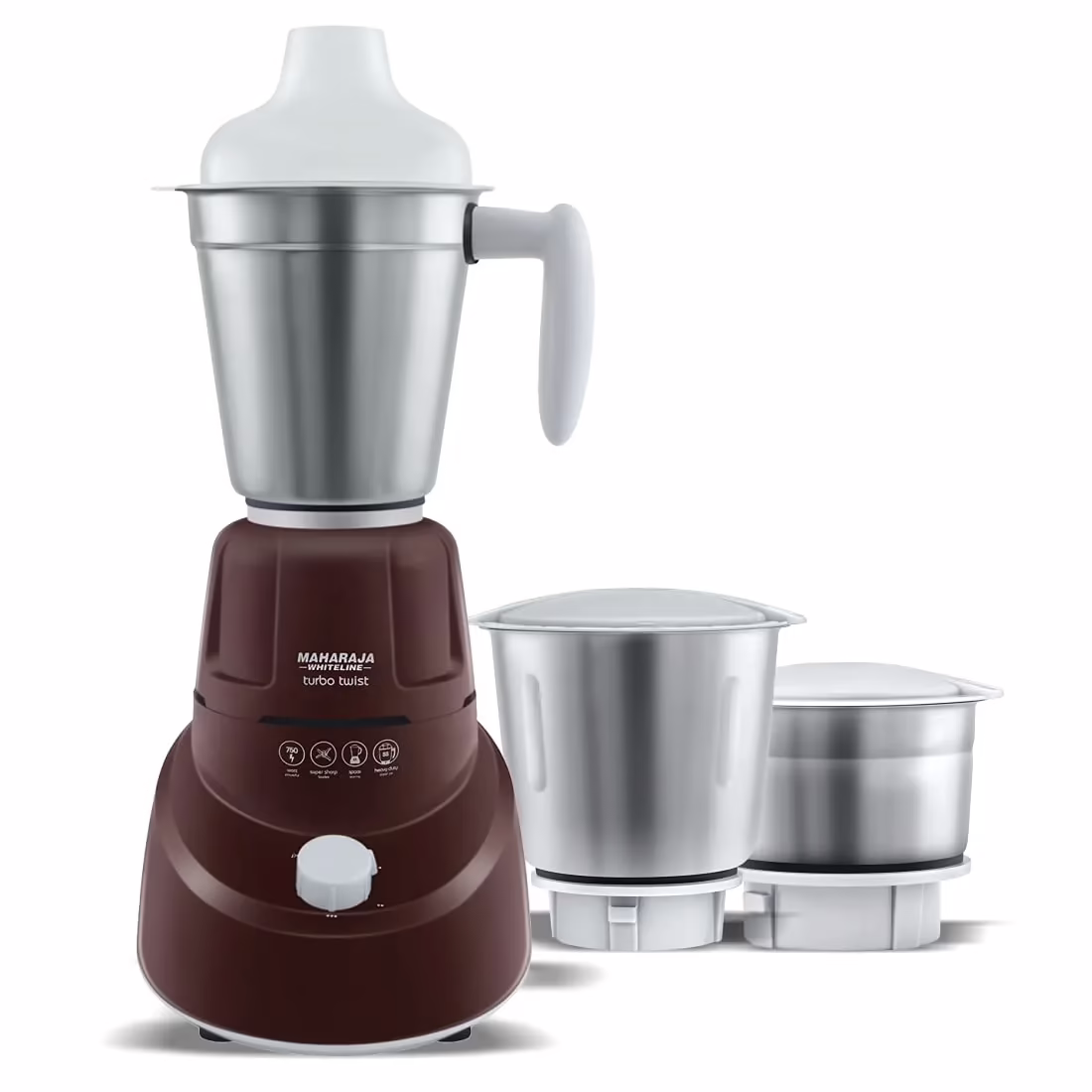 Maharaja Whiteline MIXER grinder/ MX -208 MX- 174 750 W Mixer Grinder (3 Jars, Burgundy Color)