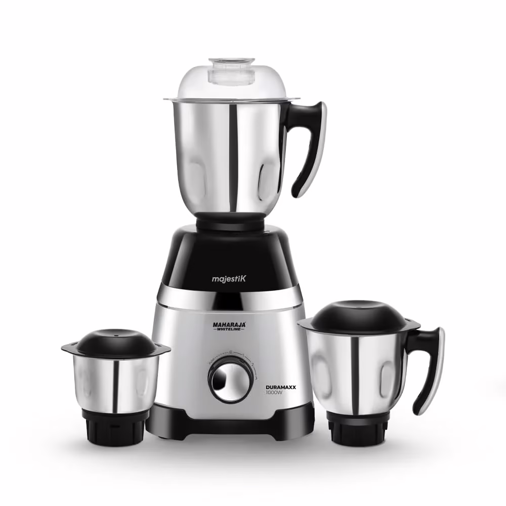 Maharaja MX-244 Duramaxx 1000 W Mixer Grinder (3 Jars, Black, Silver)