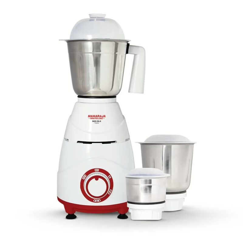 Maharaja Whiteline Neo DLX MX-249 750 W Mixer Grinder (3 Jars, Multicolor)