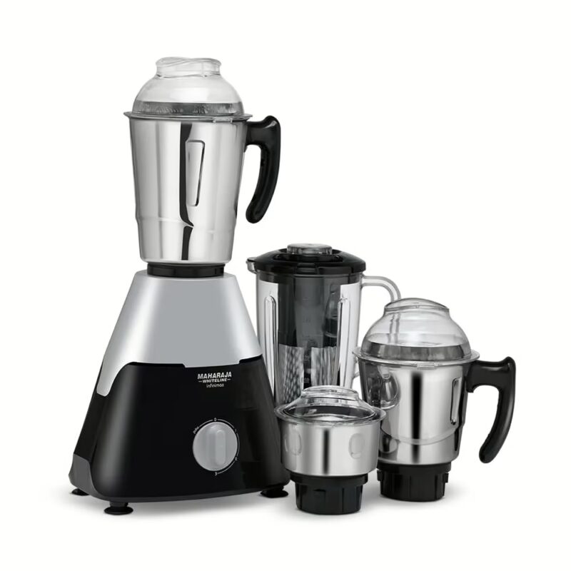 Maharaja Whiteline MX-225 Infinimax Elite 750 W Mixer Grinder (4 Jars, Grey, Black)