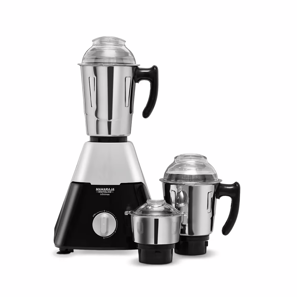 Maharaja Whiteline MX-224 Infinimax Dlx 750 W Mixer Grinder (3 Jars, Grey, Black)