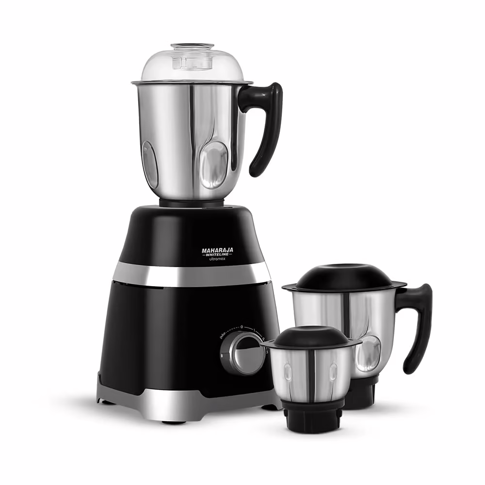 Maharaja Whiteline Deluxe MX-210 Ultramax 750 W Mixer Grinder (3 Jars, Black)