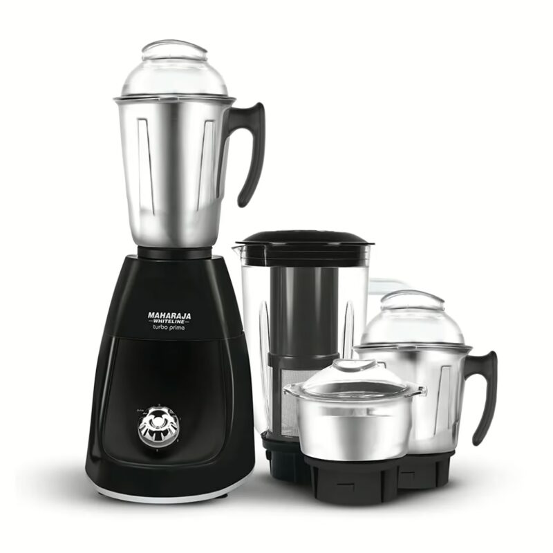 Maharaja Whiteline Turbo Prime Elite MX-216 750 Mixer Grinder (4 Jars, Black)