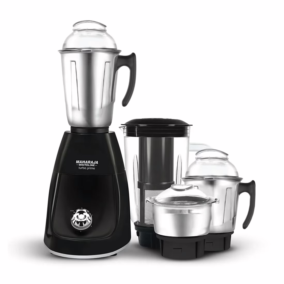 Maharaja Whiteline Turbo Prime Elite MX-216 750 Mixer Grinder (4 Jars, Black)