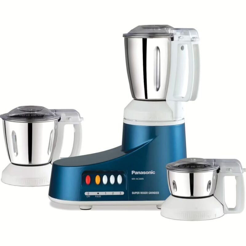 Panasonic MX-AC300S (BLUE) 300S BLUE 550 Mixer Grinder (3 Jars, Blue)