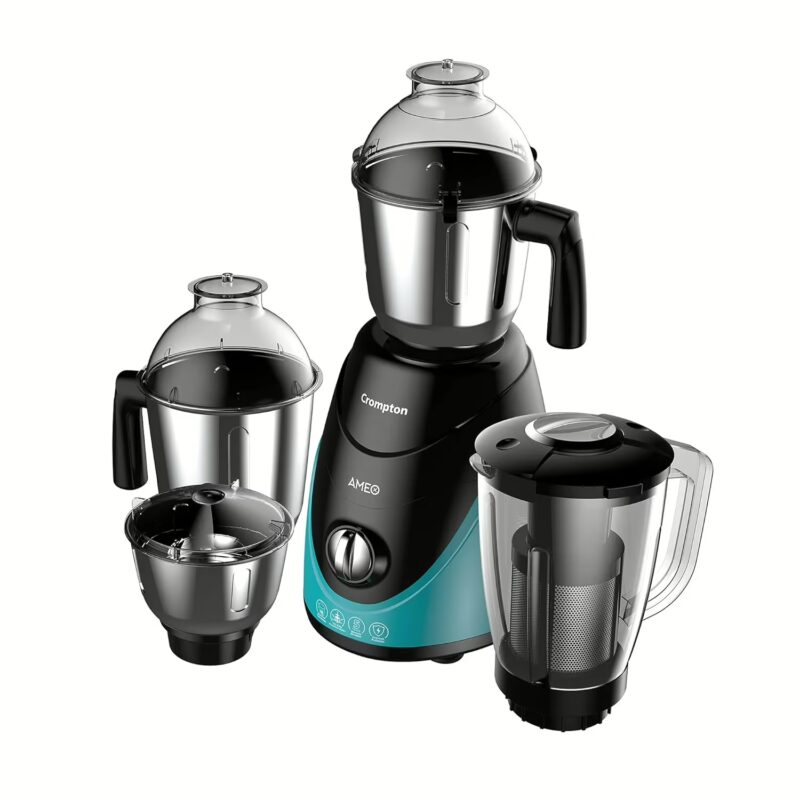 Crompton ACGM - AMEO - 4 JARS Ameo 750 W Mixer Grinder (4 Jars, Black, Blue)
