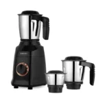 Bajaj Military Series Finesse WITH LIFE TIME WARANTY ON BLADES 750 Mixer Grinder (3 Jars, Black)