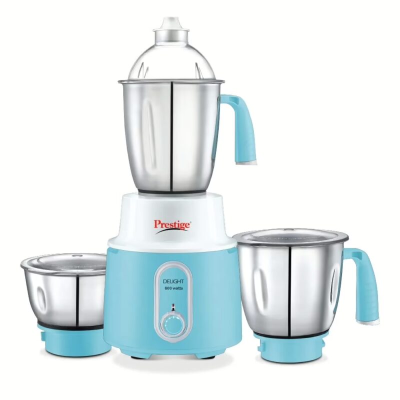 Prestige Delight Delight Mixer Grinder 600 Mixer Grinder (3 Jars, Blue)