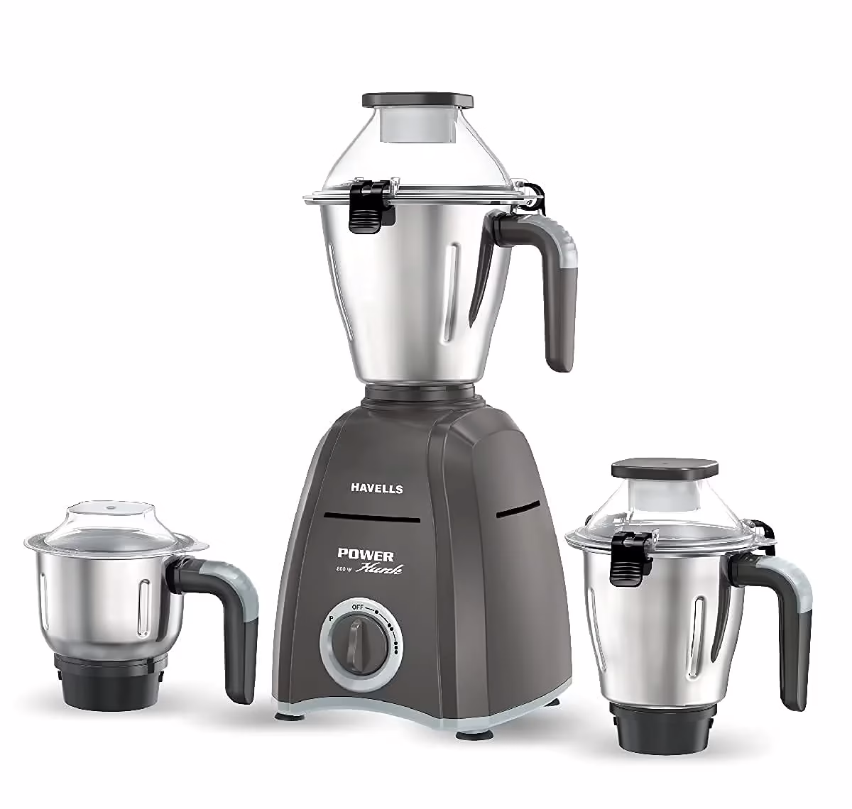 Havells GHFMGDPK080 1 800 Mixer Grinder (4 Jars, Grey)
