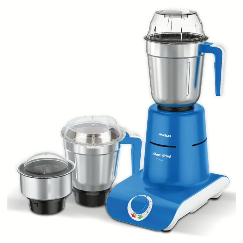 Havells MaxxGrind 750 W Mixer Grinder (3 Jars, Blue)