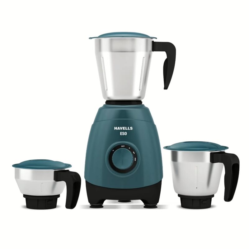 Havells ESO 3 jar GHFMGELG075 750 Mixer Grinder (3 Jars, Green)