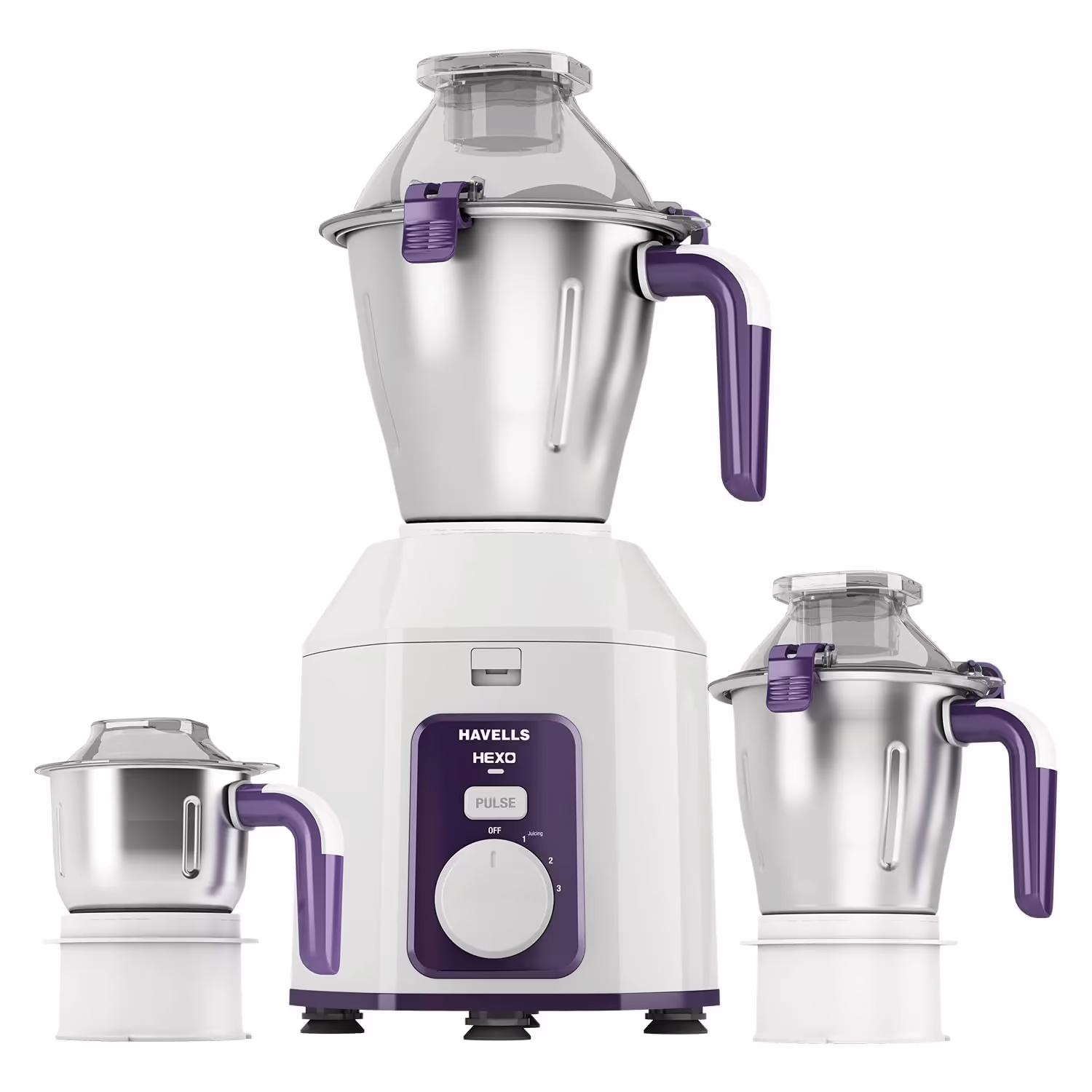 Havells HEXO BLEND 1000 Mixer Grinder (3 Jars, White)