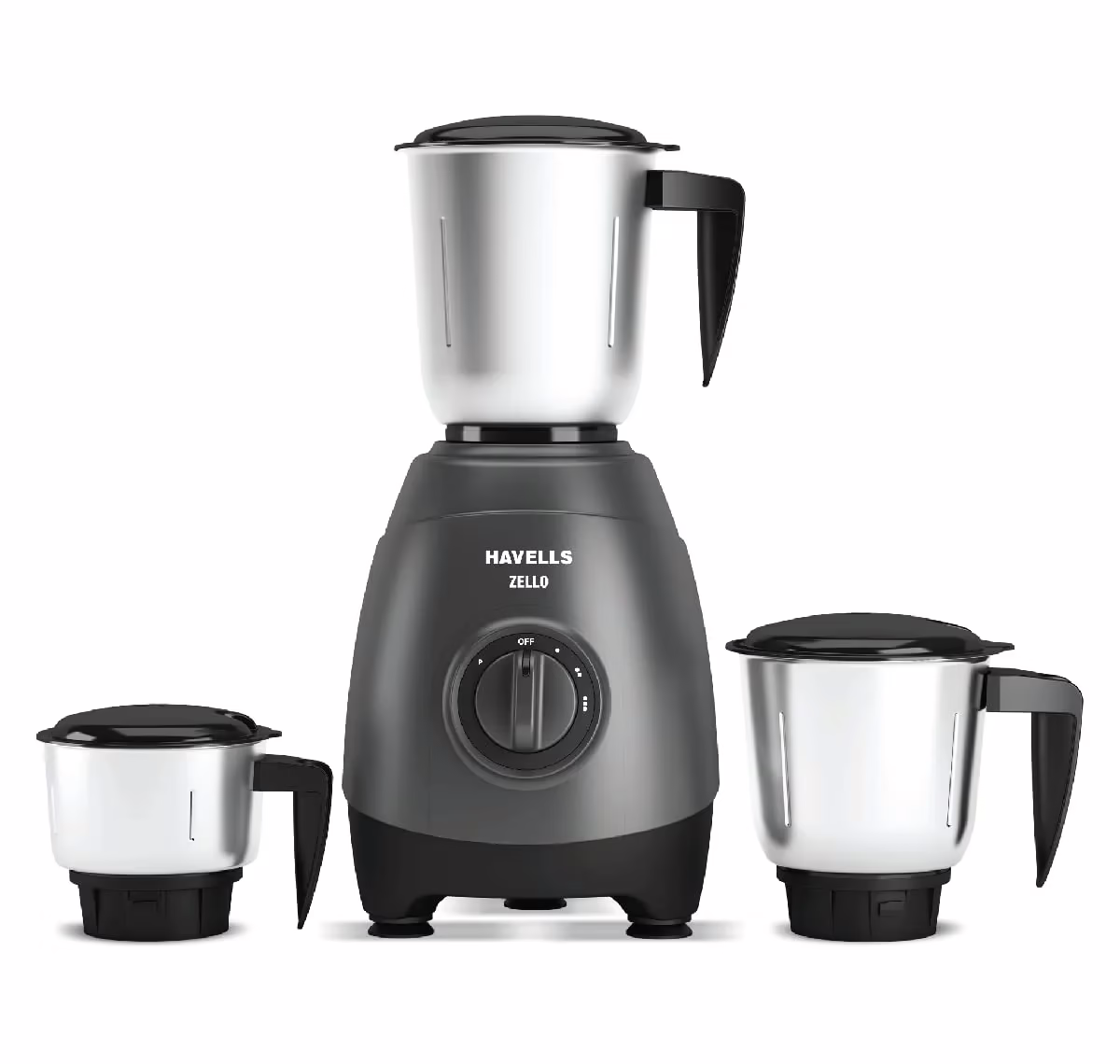 Havells Zello mixer grinder 750w 750 Mixer Grinder (3 Jars, gray)
