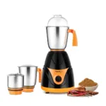 Pigeon 12652 MX 750 W Mixer Grinder (3 Jars, Black, Orange)